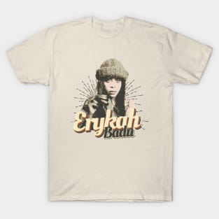 white retro Erykah badu T-Shirt